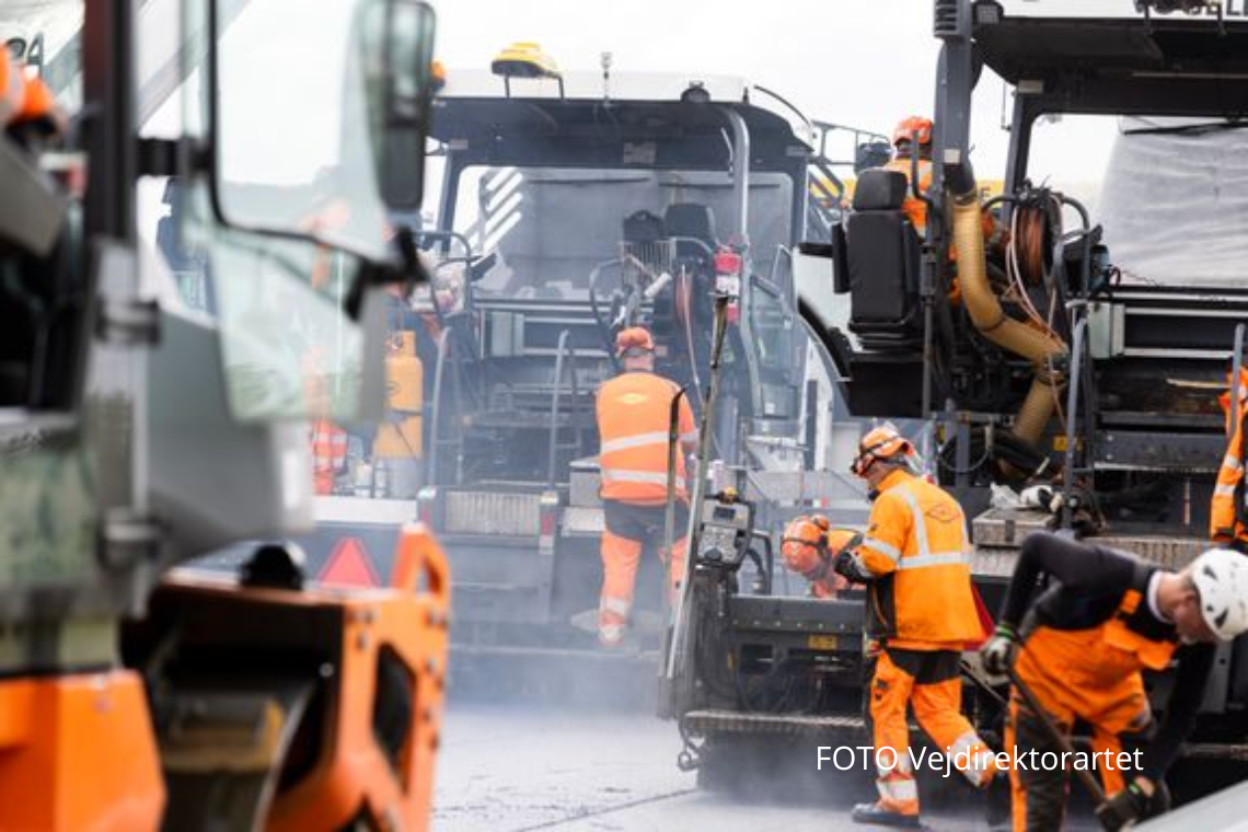 Ny asfalt mellem Abild og Løgumgårde