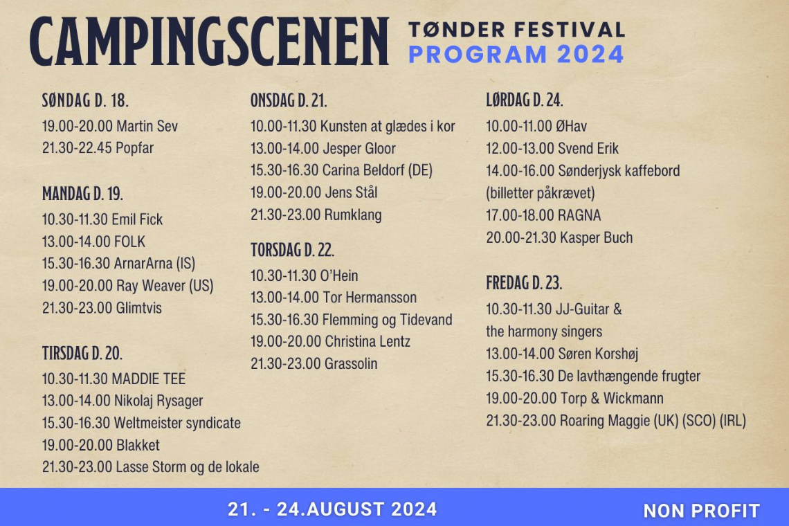 Lokale musikere optræder ved festivalen